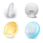 Sunrise & Sunset Wake-Up Light with adjustable brightness and sleek minimalist design